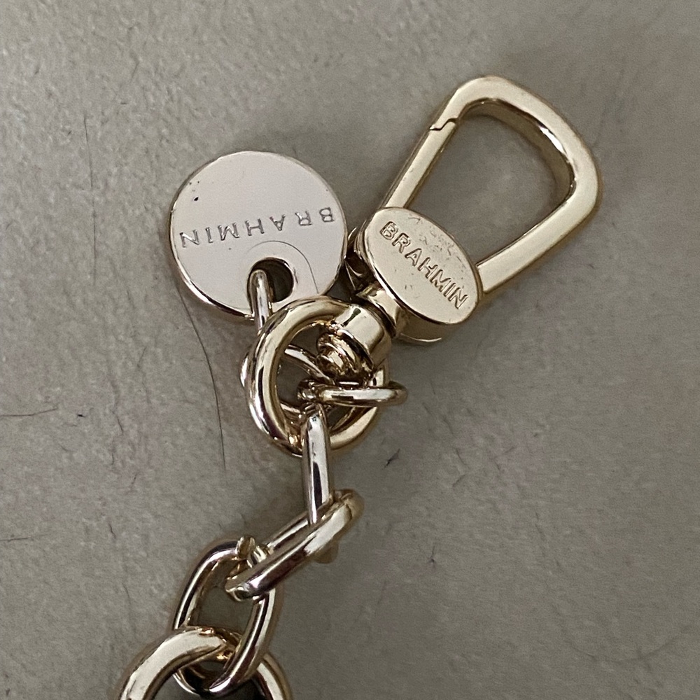 NWT Brahmin GLACIER Butterfly Bag Charm Key Fob Melbourne Leather - Picture 8 of 8